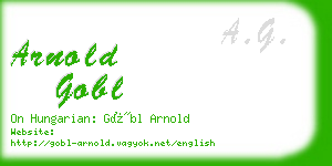 arnold gobl business card
